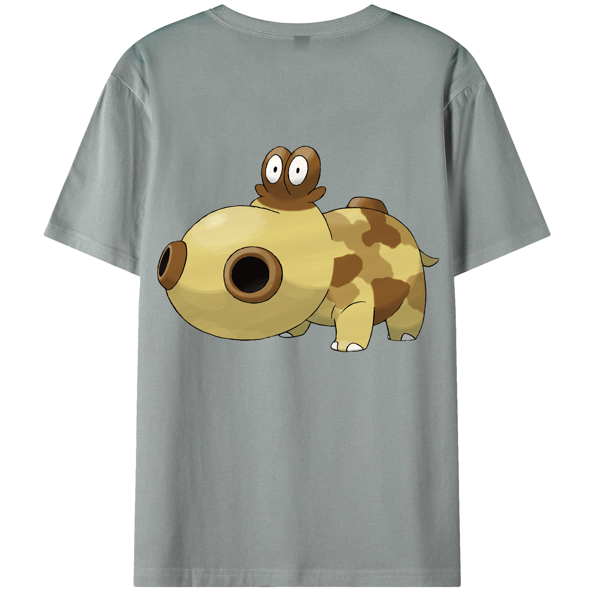 （画像用） ポケットモンスター Pokémon 綿100％ メンズ半袖Tシャツ（バックプリント） 通気性